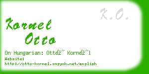 kornel otto business card